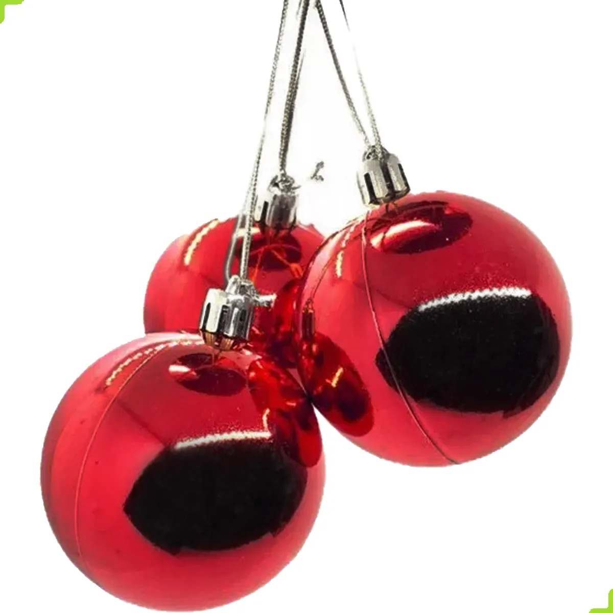 BOLA NATAL 4CM C/15 VERMELHO